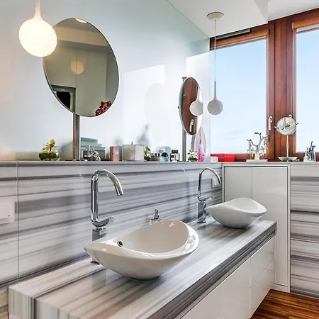 Apartament Sea Towers Z Widokiem Na Dwie Strony Miasta!!! Lacznik * 그디니아